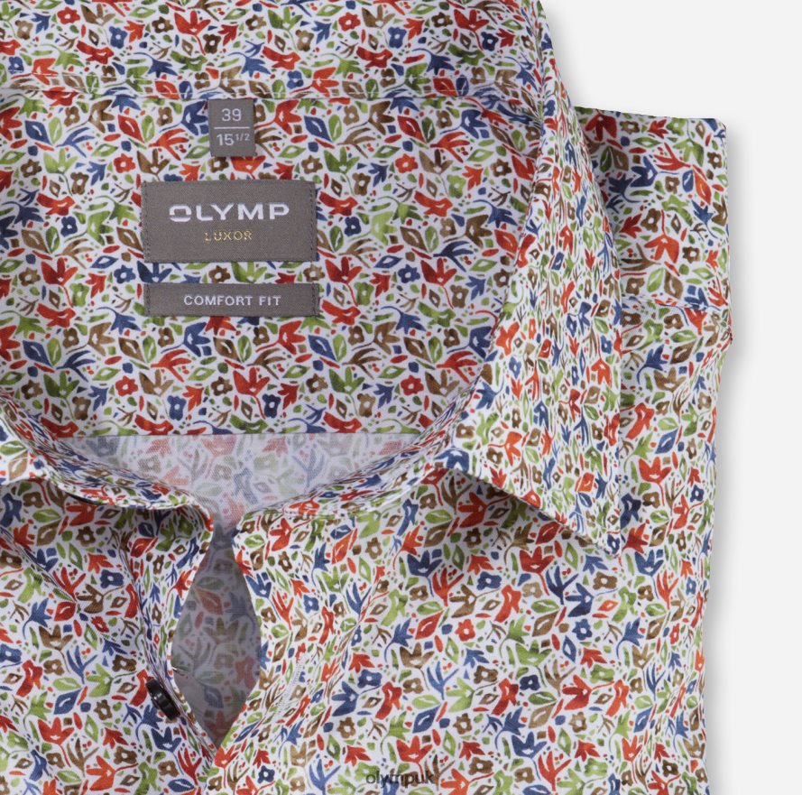 Clothing OLYMP Luxor Comfort Fit, Business Shirt, New Kent, Orange NZ22L1692