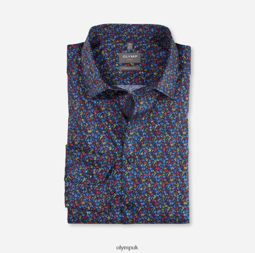 Clothing OLYMP Luxor Comfort Fit, Business Shirt, New Kent, Red NZ22L1503