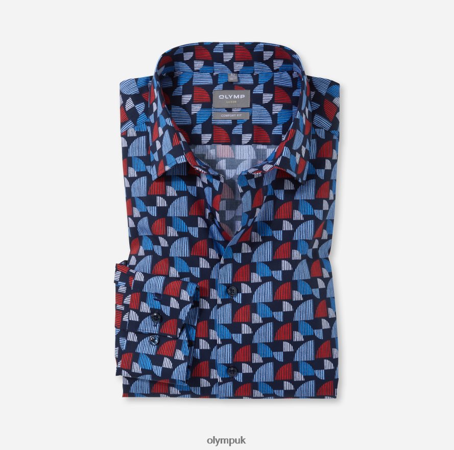 Clothing OLYMP Luxor Comfort Fit, Business Shirt, New Kent, Red NZ22L1528