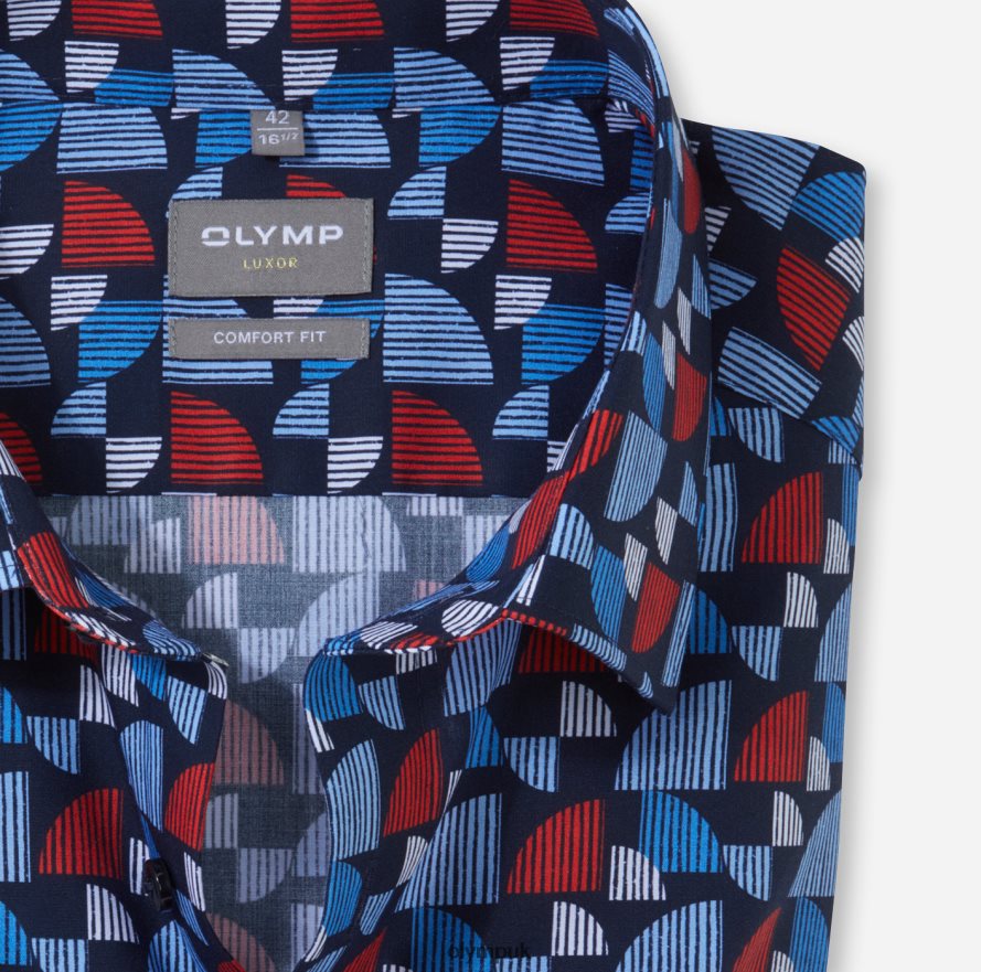 Clothing OLYMP Luxor Comfort Fit, Business Shirt, New Kent, Red NZ22L1528