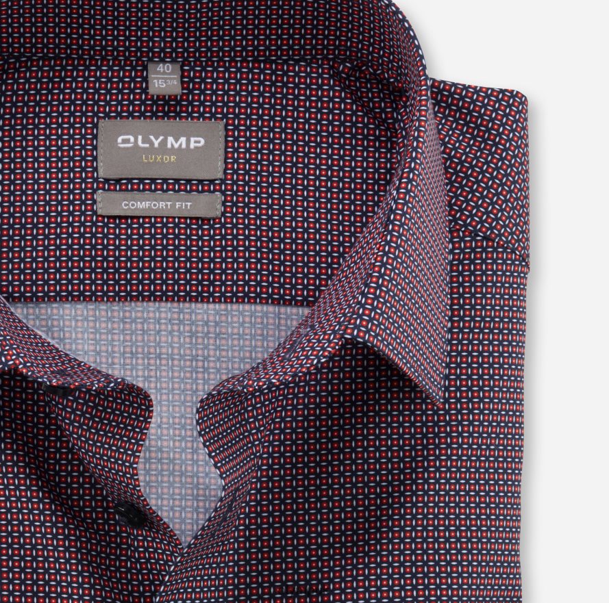 Clothing OLYMP Luxor Comfort Fit, Business Shirt, New Kent, Red NZ22L1569