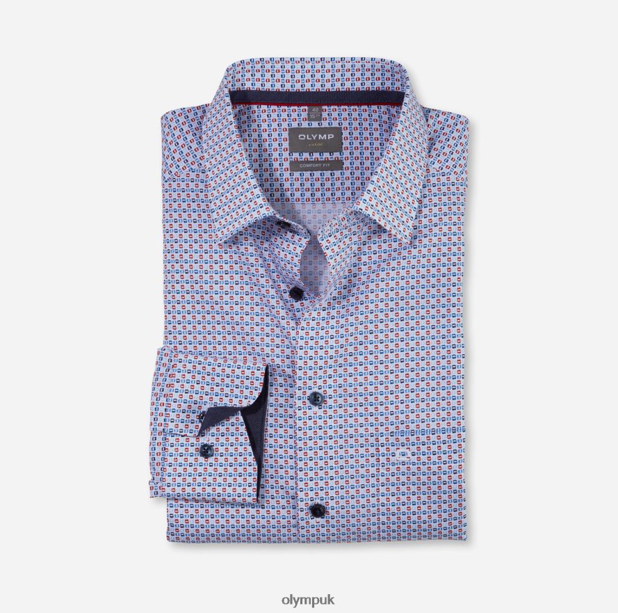 Clothing OLYMP Luxor Comfort Fit, Business Shirt, New Kent, Red NZ22L1580
