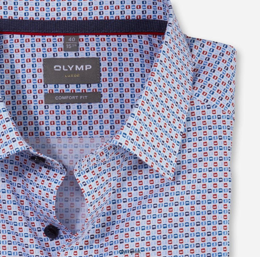Clothing OLYMP Luxor Comfort Fit, Business Shirt, New Kent, Red NZ22L1580