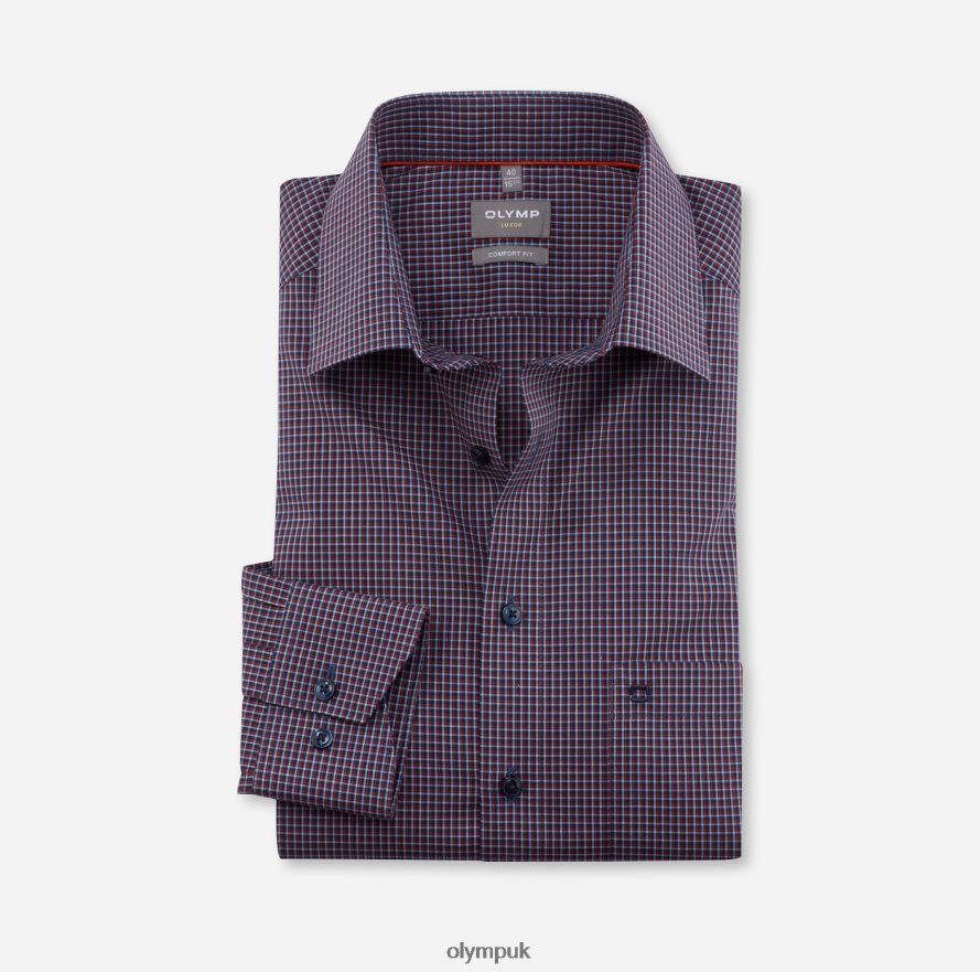 Clothing OLYMP Luxor Comfort Fit, Business Shirt, New Kent, Red Orange NZ22L1672
