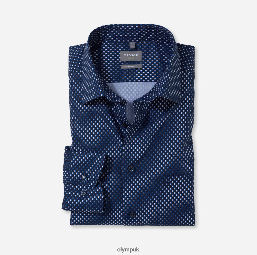 Clothing OLYMP Luxor Comfort Fit, Business Shirt, New Kent, Royal NZ22L1563