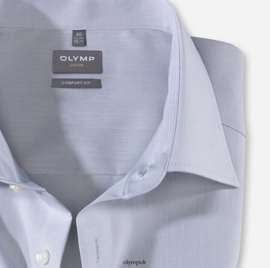 Clothing OLYMP Luxor Comfort Fit, Business Shirt, New Kent, Silver Grey NZ22L1681