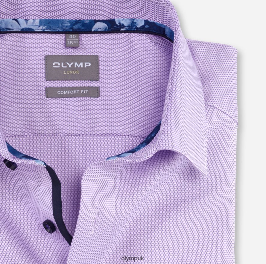 Clothing OLYMP Luxor Comfort Fit, Business Shirt, New Kent, Violet NZ22L1643