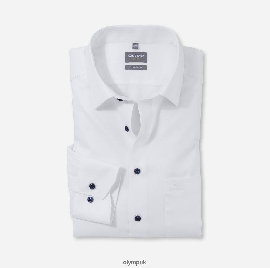 Clothing OLYMP Luxor Comfort Fit, Business Shirt, New Kent, White NZ22L1517