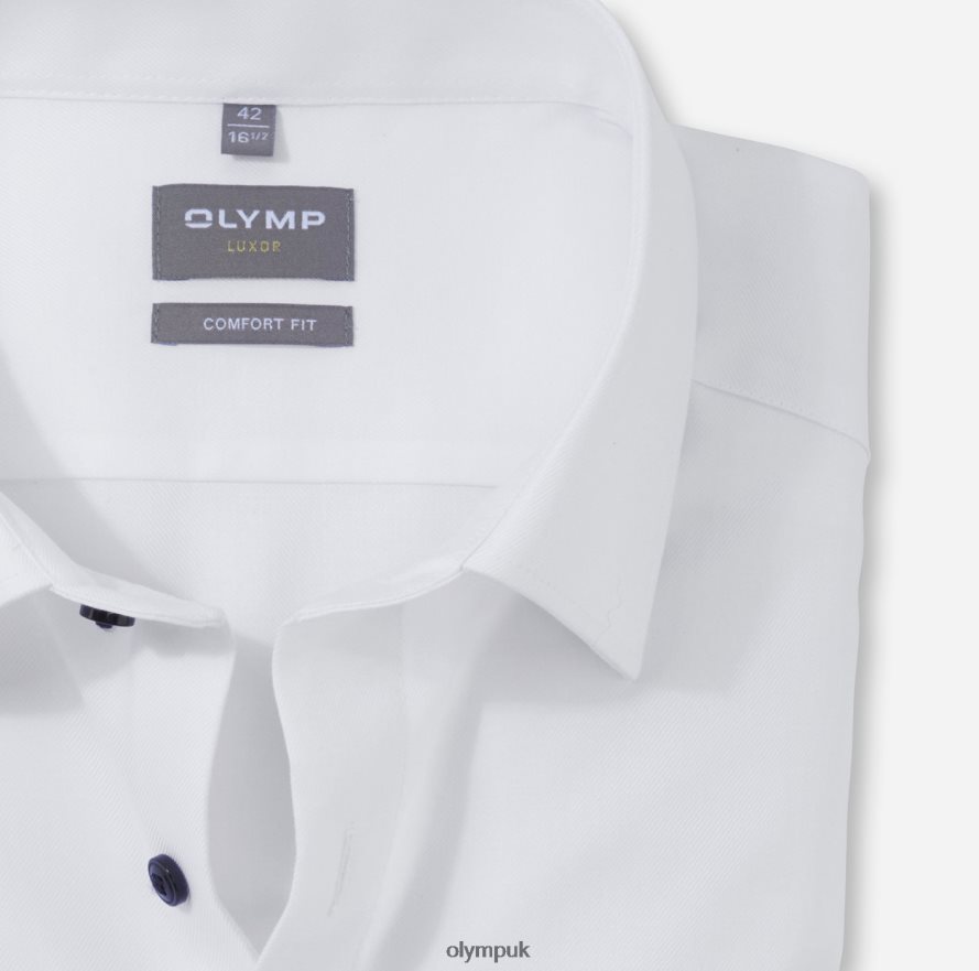 Clothing OLYMP Luxor Comfort Fit, Business Shirt, New Kent, White NZ22L1517