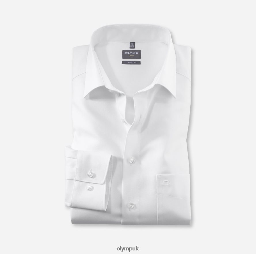 Clothing OLYMP Luxor Comfort Fit, Business Shirt, New Kent, White NZ22L1577