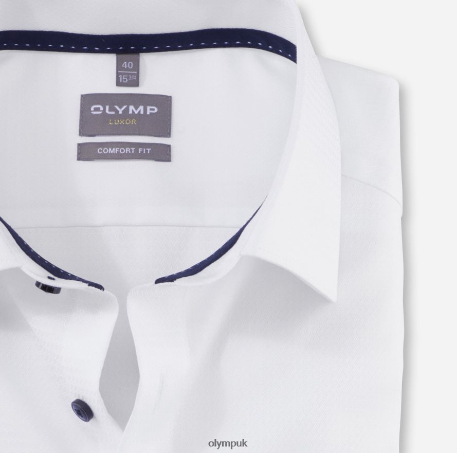 Clothing OLYMP Luxor Comfort Fit, Business Shirt, New Kent, White NZ22L1615