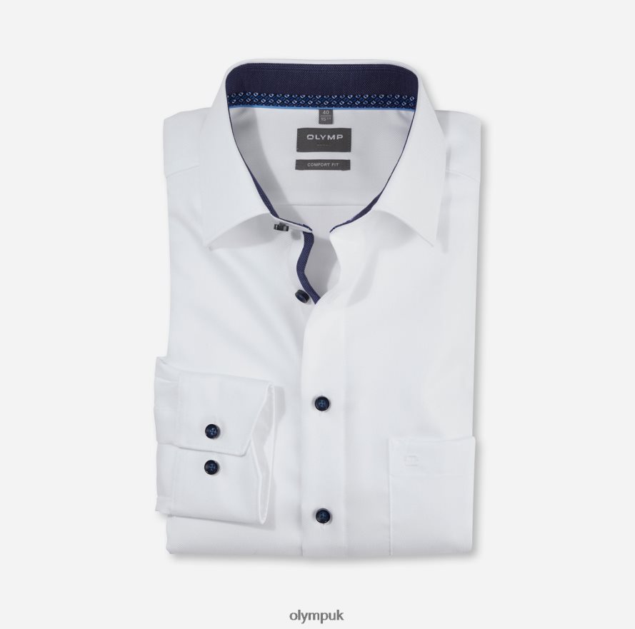 Clothing OLYMP Luxor Comfort Fit, Business Shirt, New Kent, White NZ22L1636