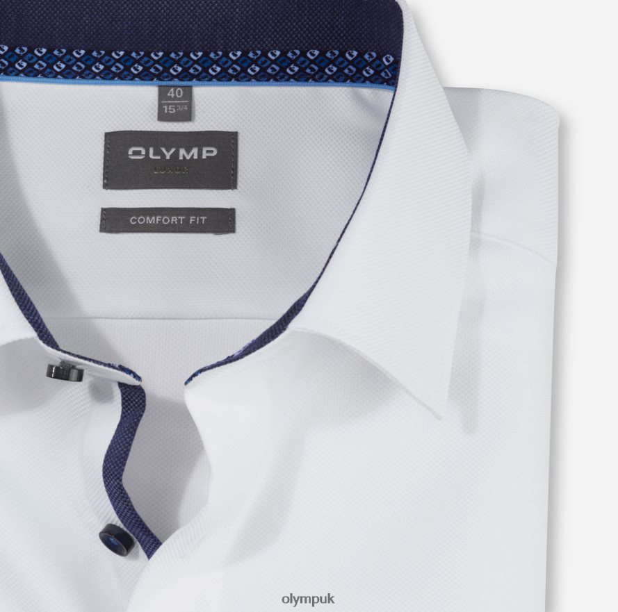 Clothing OLYMP Luxor Comfort Fit, Business Shirt, New Kent, White NZ22L1636