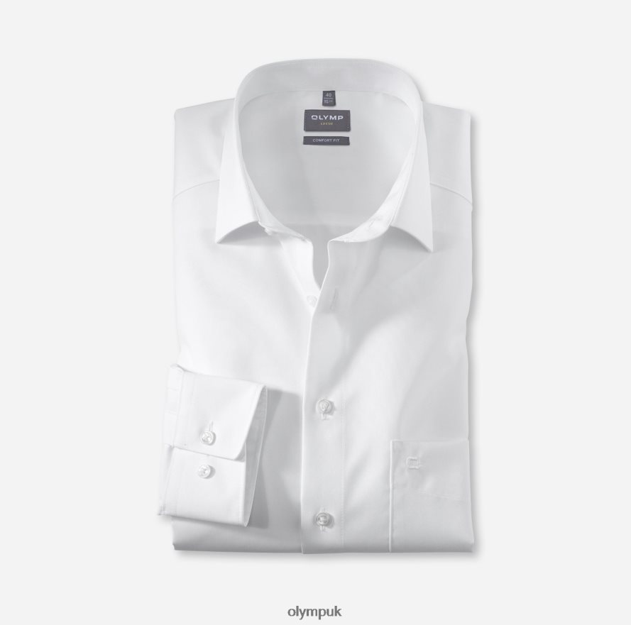 Clothing OLYMP Luxor Comfort Fit, Business Shirt, New Kent, White NZ22L1677