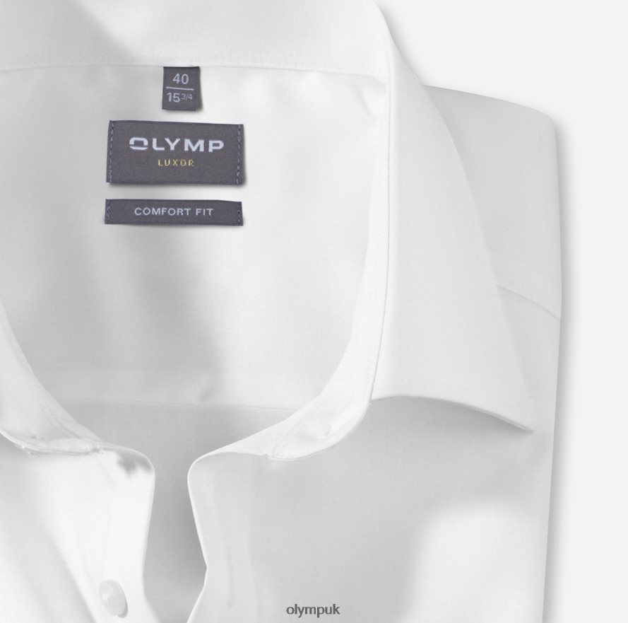Clothing OLYMP Luxor Comfort Fit, Business Shirt, New Kent, White NZ22L1691