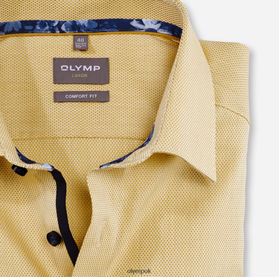 Clothing OLYMP Luxor Comfort Fit, Business Shirt, New Kent, Yellow NZ22L1557