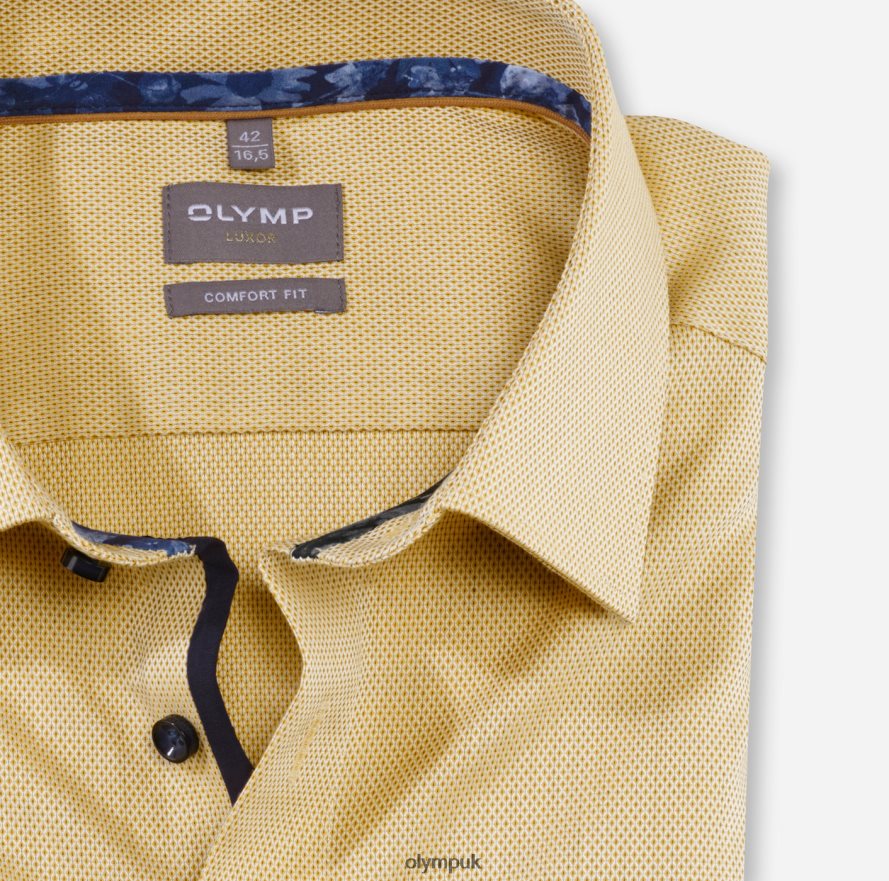 Clothing OLYMP Luxor Comfort Fit, Business Shirt, New Kent, Yellow NZ22L1566