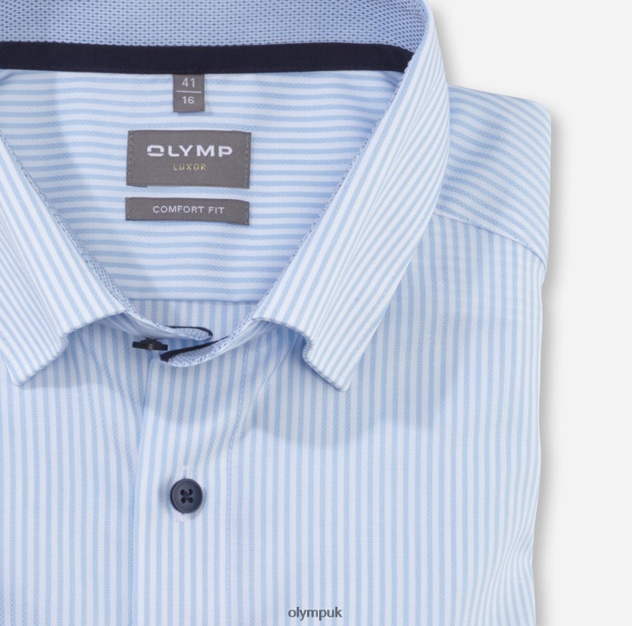 Clothing OLYMP Luxor Comfort Fit, Business Shirt, Under Button-Down, Bleu NZ22L1477