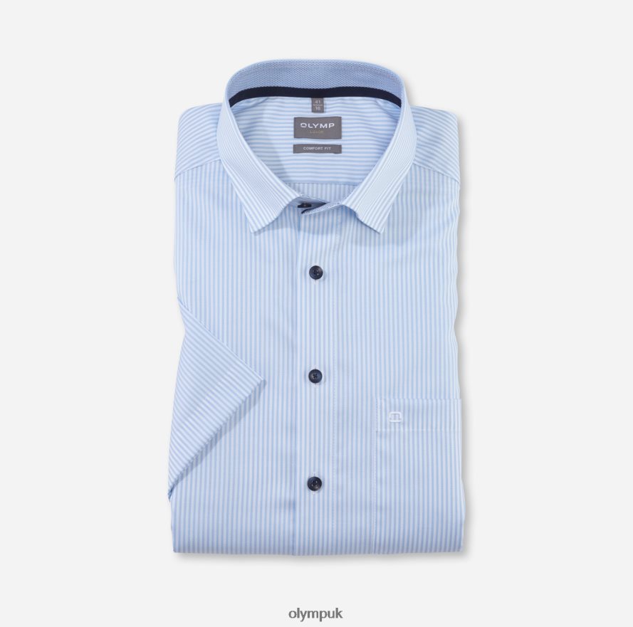 Clothing OLYMP Luxor Comfort Fit, Business Shirt, Under Button-Down, Bleu NZ22L1494