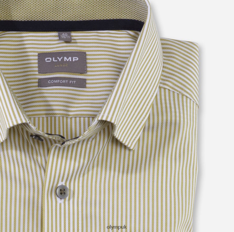 Clothing OLYMP Luxor Comfort Fit, Business Shirt, Under Button-Down, Lime NZ22L1599