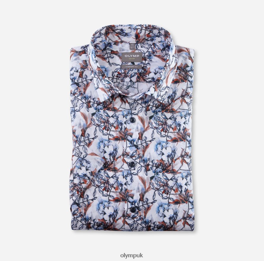 Clothing OLYMP Luxor Comfort Fit, Business Shirt, Under Button-Down, Mandarin NZ22L1627