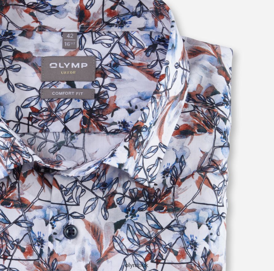 Clothing OLYMP Luxor Comfort Fit, Business Shirt, Under Button-Down, Mandarin NZ22L1627