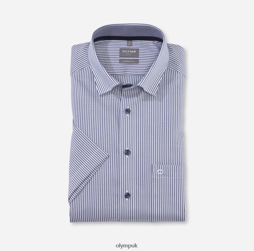 Clothing OLYMP Luxor Comfort Fit, Business Shirt, Under Button-Down, Marine NZ22L1558