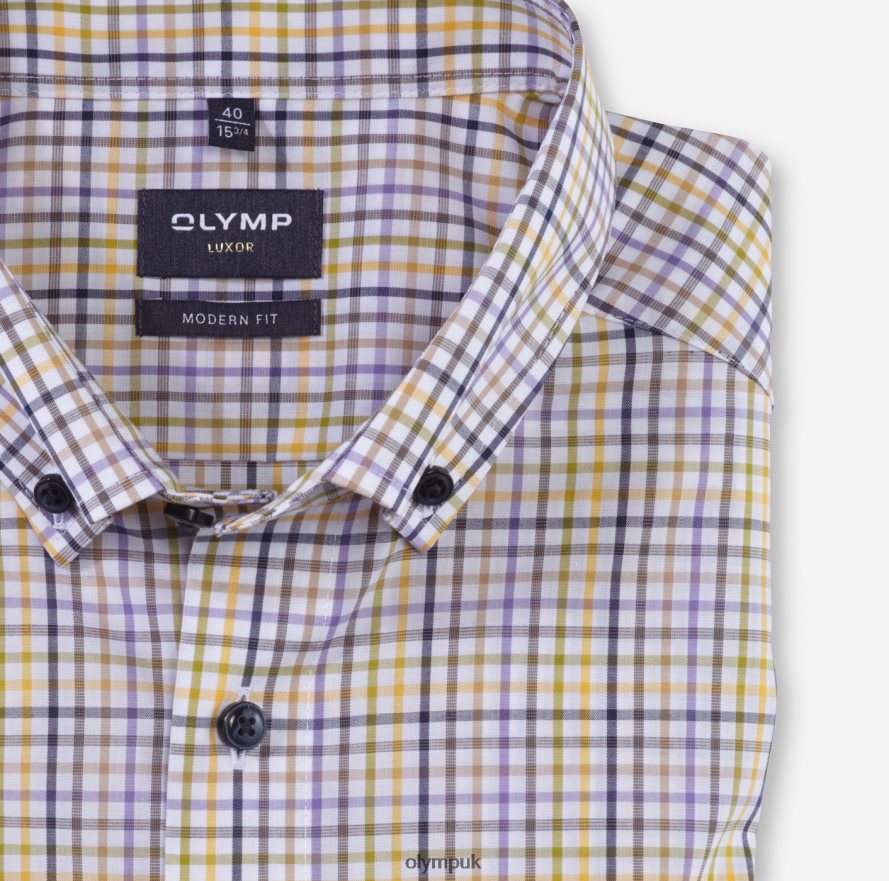 Clothing OLYMP Luxor Modern Fit, Business Shirt, Button-Down, Lime NZ22L1045