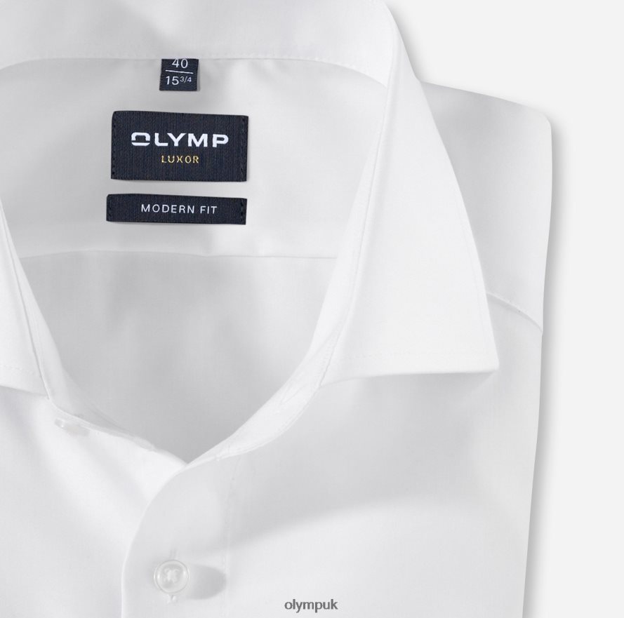Clothing OLYMP Luxor Modern Fit, Business Shirt, Cutaway Classic, White NZ22L1386