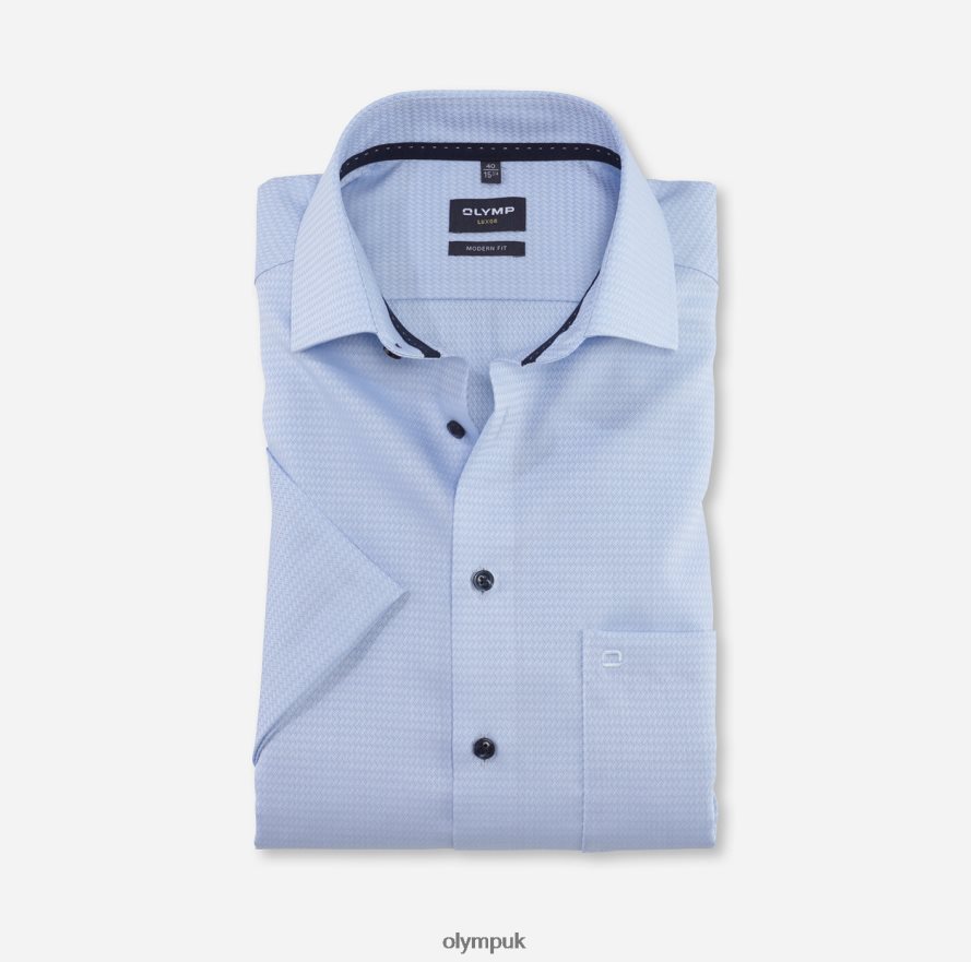Clothing OLYMP Luxor Modern Fit, Business Shirt, Global Kent, Bleu NZ22L1058