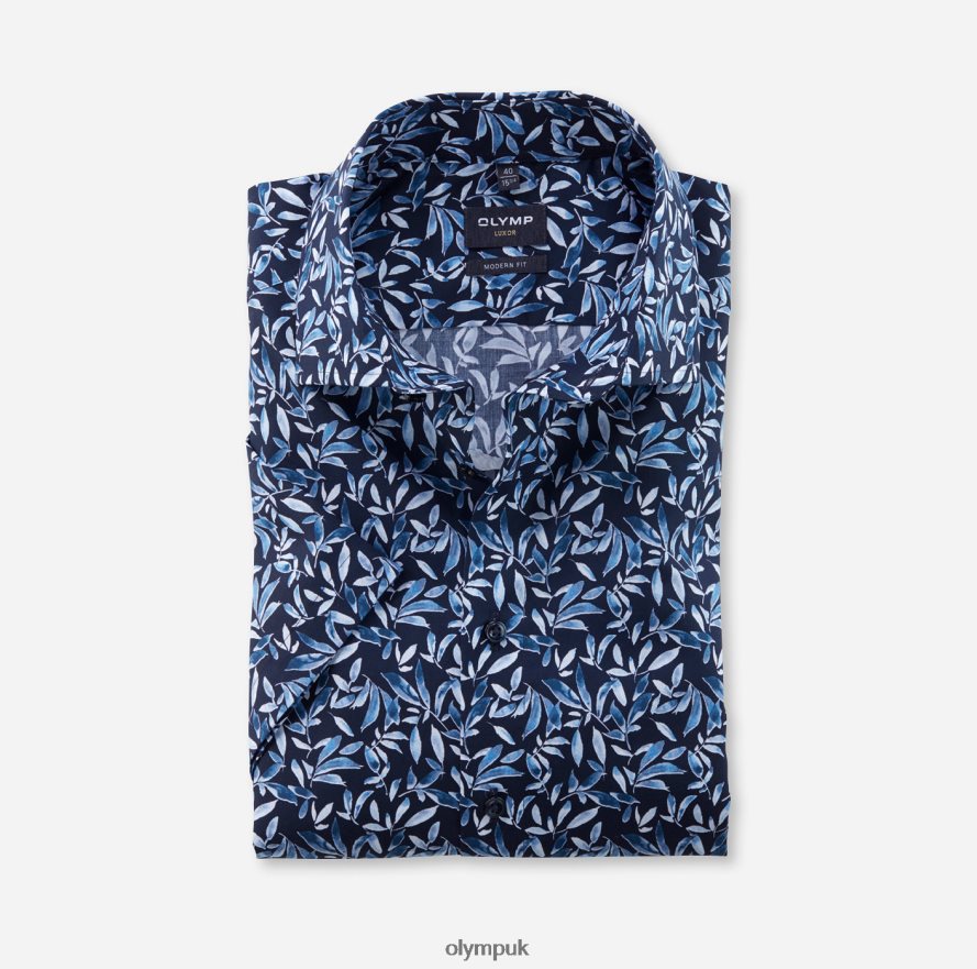 Clothing OLYMP Luxor Modern Fit, Business Shirt, Global Kent, Bleu NZ22L1121