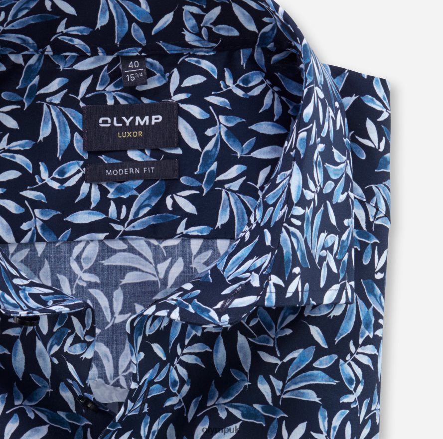 Clothing OLYMP Luxor Modern Fit, Business Shirt, Global Kent, Bleu NZ22L1121