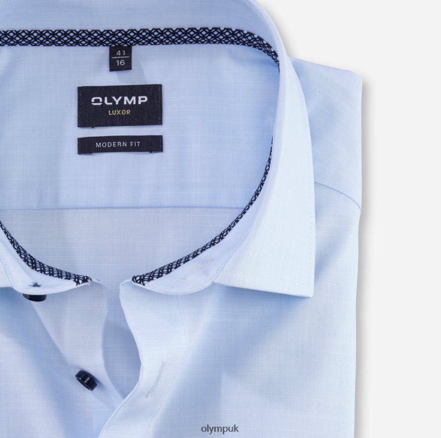 Clothing OLYMP Luxor Modern Fit, Business Shirt, Global Kent, Bleu NZ22L1207