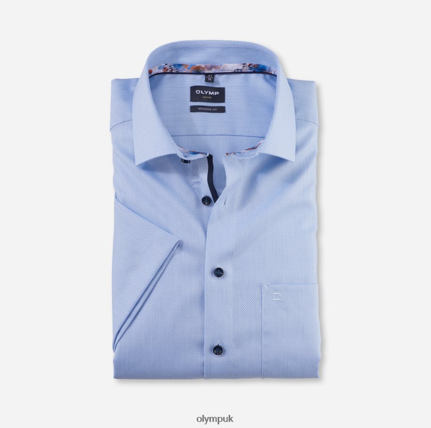 Clothing OLYMP Luxor Modern Fit, Business Shirt, Global Kent, Bleu NZ22L1227
