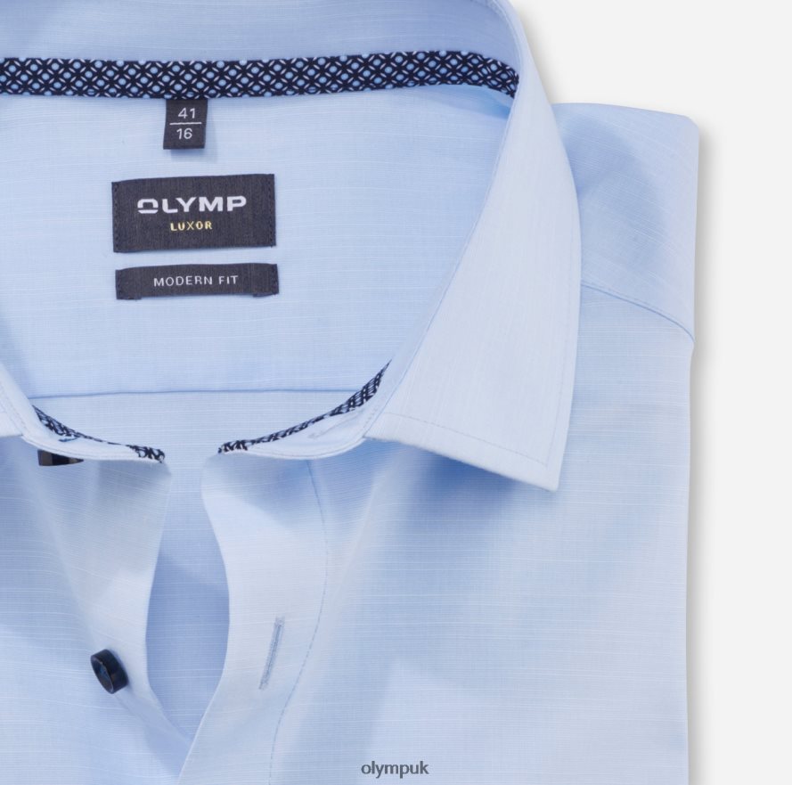 Clothing OLYMP Luxor Modern Fit, Business Shirt, Global Kent, Bleu NZ22L1267