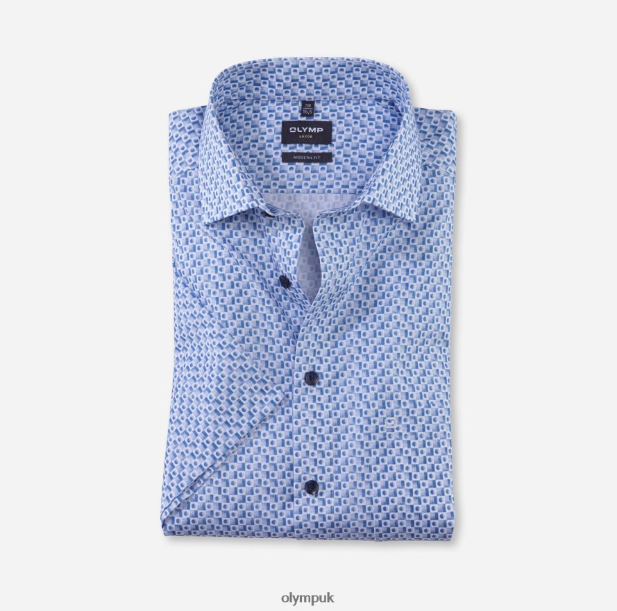 Clothing OLYMP Luxor Modern Fit, Business Shirt, Global Kent, Bleu NZ22L1271