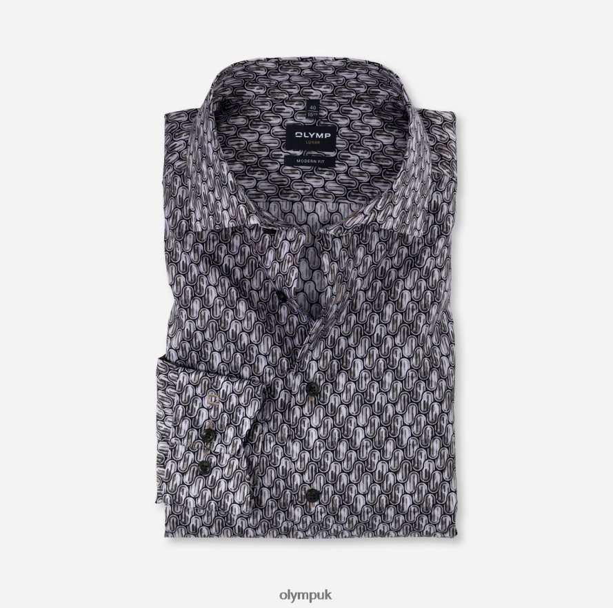 Clothing OLYMP Luxor Modern Fit, Business Shirt, Global Kent, Brown NZ22L1294