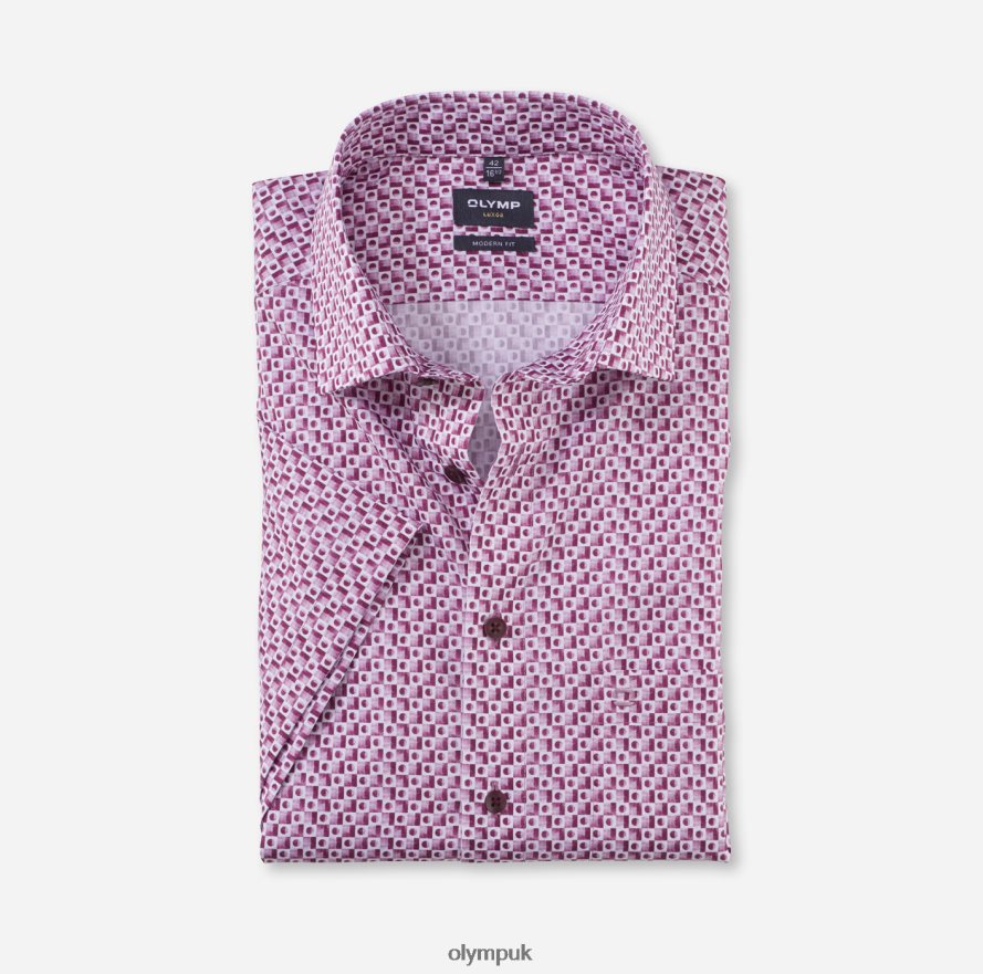 Clothing OLYMP Luxor Modern Fit, Business Shirt, Global Kent, Fuchsia NZ22L1186