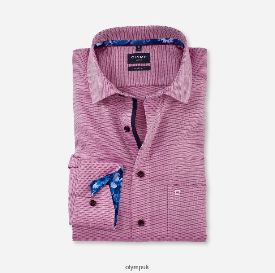 Clothing OLYMP Luxor Modern Fit, Business Shirt, Global Kent, Fuchsia NZ22L1255