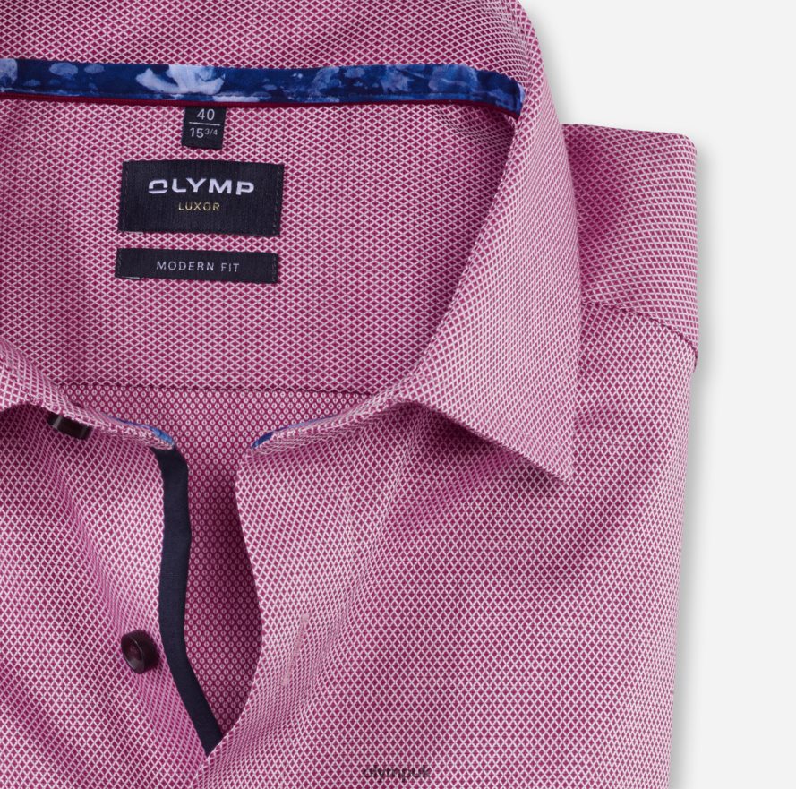 Clothing OLYMP Luxor Modern Fit, Business Shirt, Global Kent, Fuchsia NZ22L1323