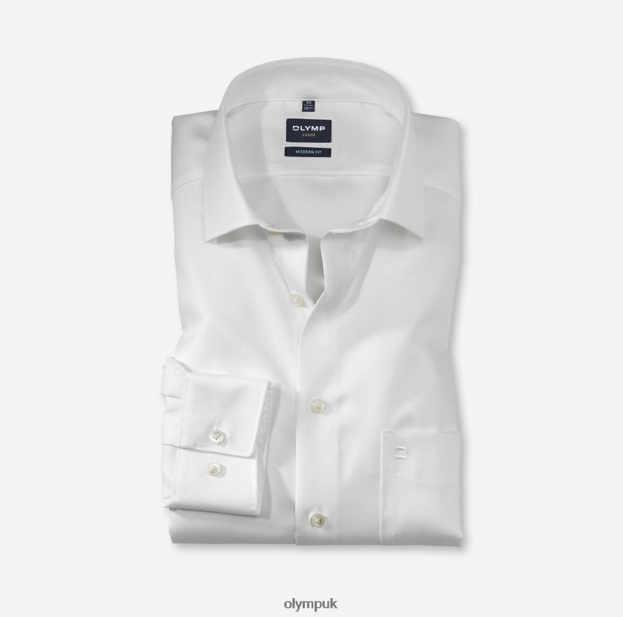 Clothing OLYMP Luxor Modern Fit, Business Shirt, Global Kent, Light Beige NZ22L1048