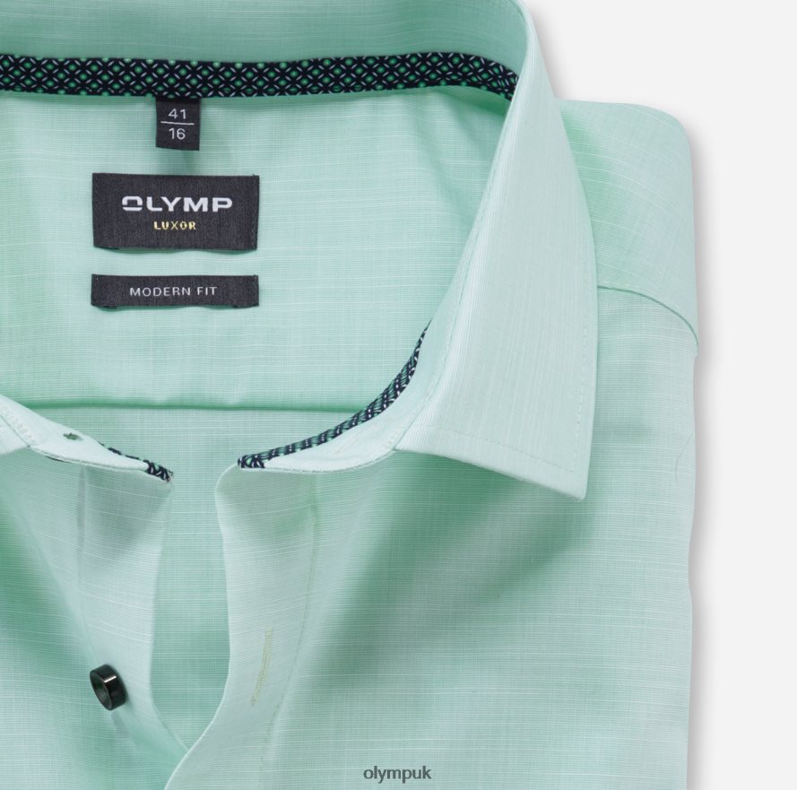 Clothing OLYMP Luxor Modern Fit, Business Shirt, Global Kent, Light Green NZ22L1201