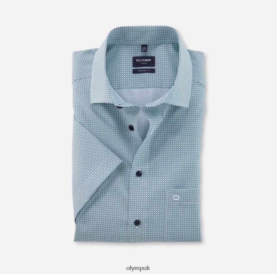 Clothing OLYMP Luxor Modern Fit, Business Shirt, Global Kent, Light Green NZ22L1222