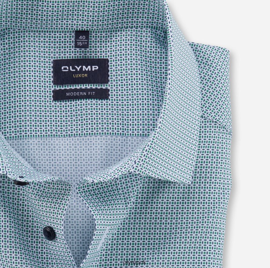 Clothing OLYMP Luxor Modern Fit, Business Shirt, Global Kent, Light Green NZ22L1222