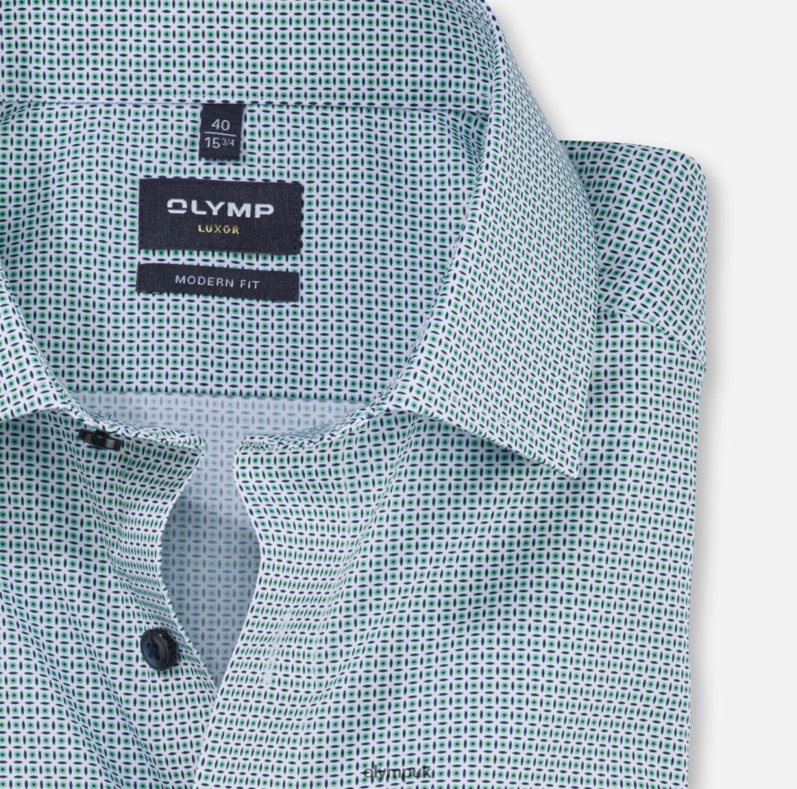 Clothing OLYMP Luxor Modern Fit, Business Shirt, Global Kent, Light Green NZ22L1228
