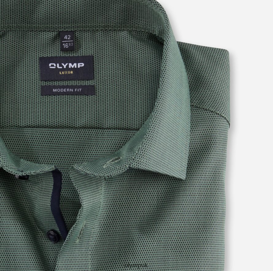 Clothing OLYMP Luxor Modern Fit, Business Shirt, Global Kent, Light Green NZ22L1248