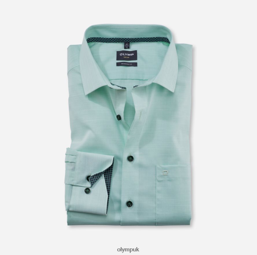 Clothing OLYMP Luxor Modern Fit, Business Shirt, Global Kent, Light Green NZ22L1306