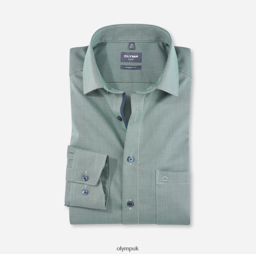 Clothing OLYMP Luxor Modern Fit, Business Shirt, Global Kent, Light Green NZ22L1326