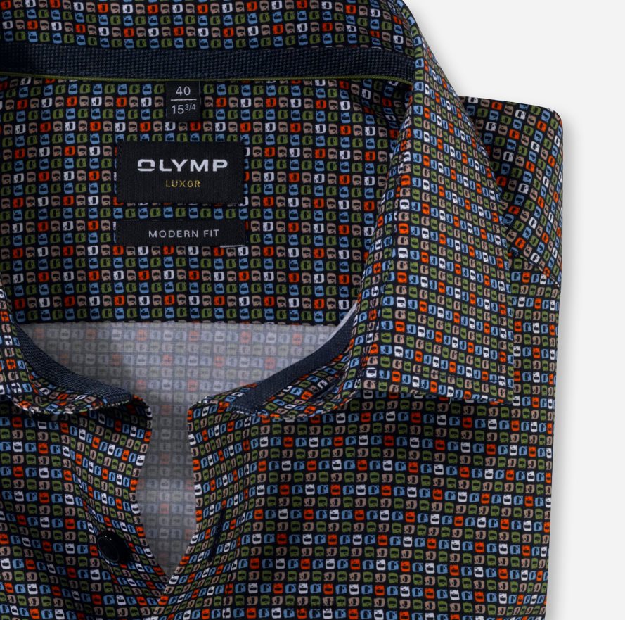 Clothing OLYMP Luxor Modern Fit, Business Shirt, Global Kent, Lime NZ22L1142