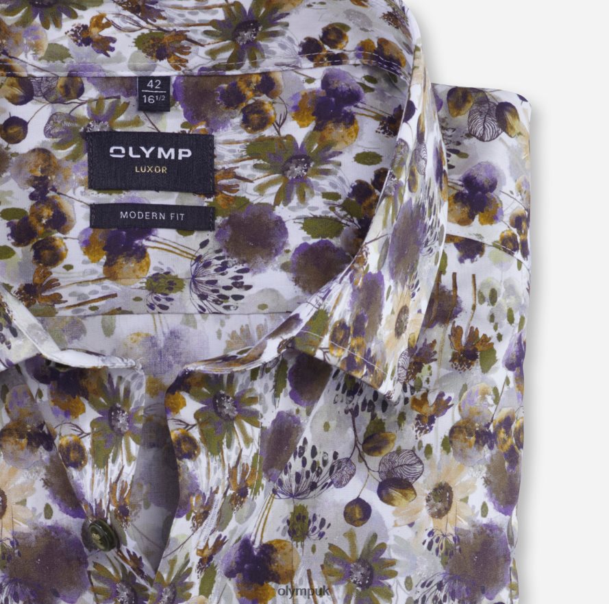 Clothing OLYMP Luxor Modern Fit, Business Shirt, Global Kent, Lime NZ22L1154